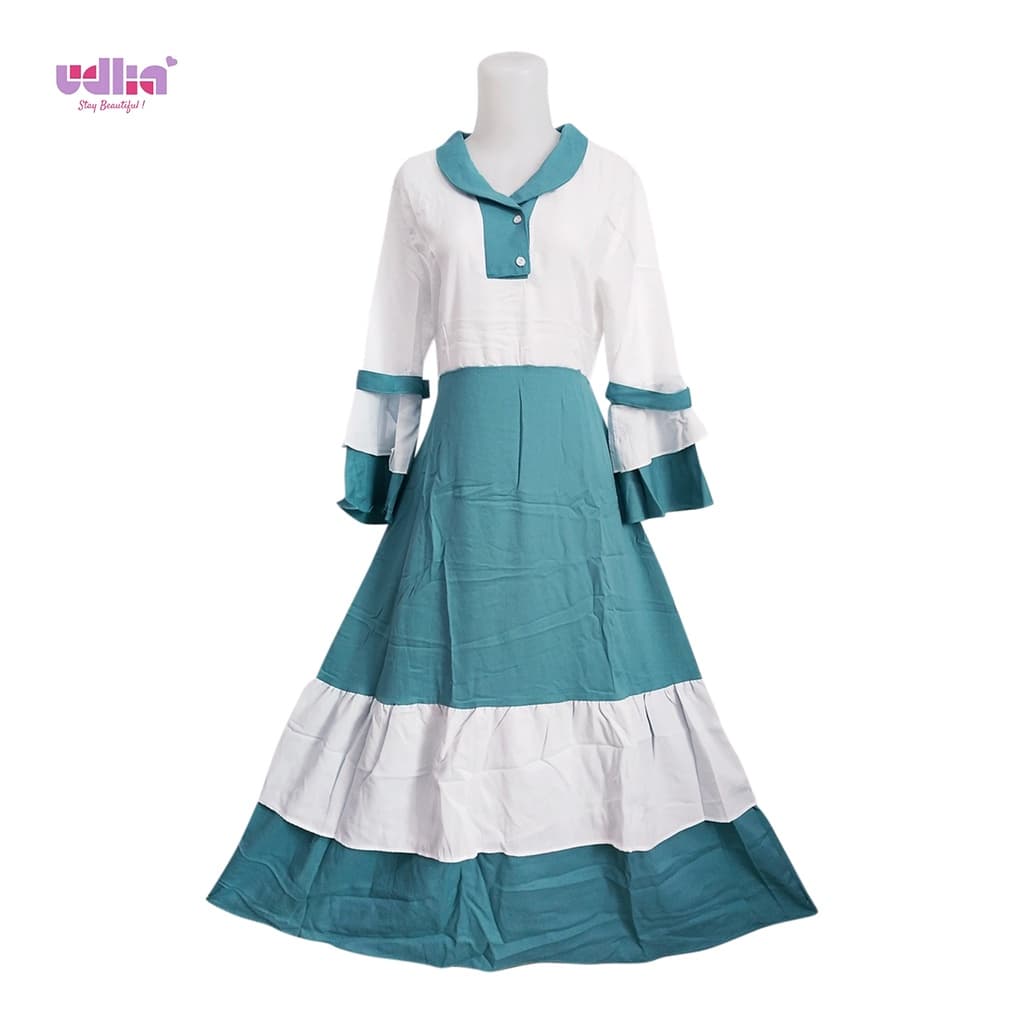 Formal Modest Dress with Subtle Patterns 1