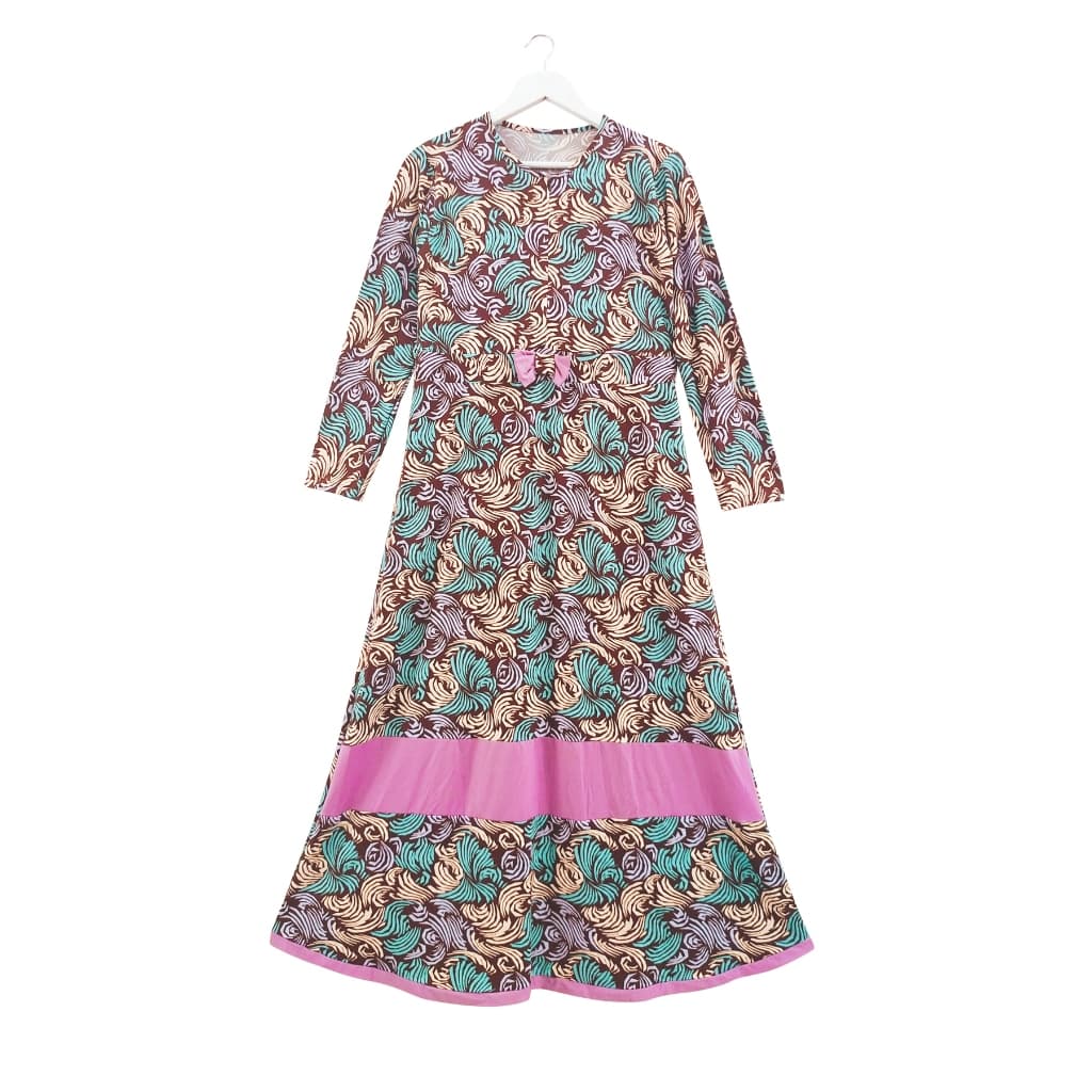 Formal Modest Dress with Subtle Patterns 6