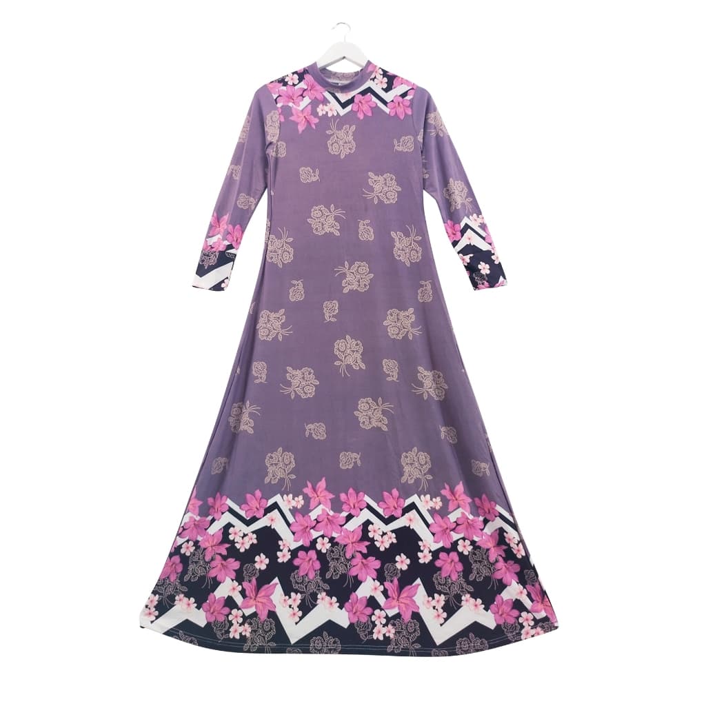 Formal Modest Dress with Subtle Patterns 5